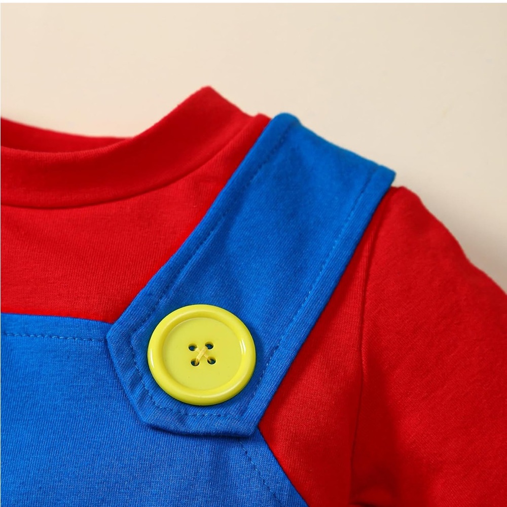 Mario Themed Costume Size 0-3 Months - Picture 6 of 8